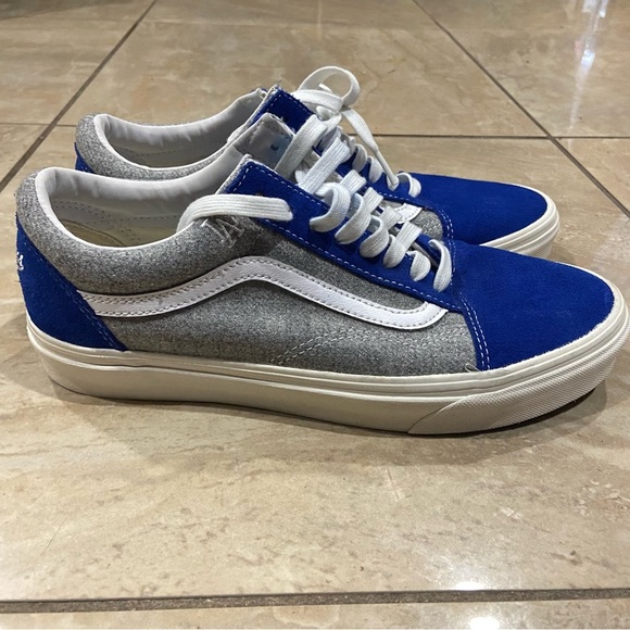 Vans Old Skool MLB Los Angeles Dodgers Size 9 Blue/Gray Wool Embroidered - Picture 3 of 7